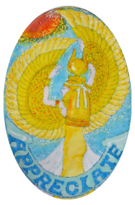 イシス女神七宝絵画「感謝する」