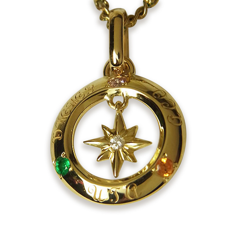 ベビーネイム・バースストーンペンダント