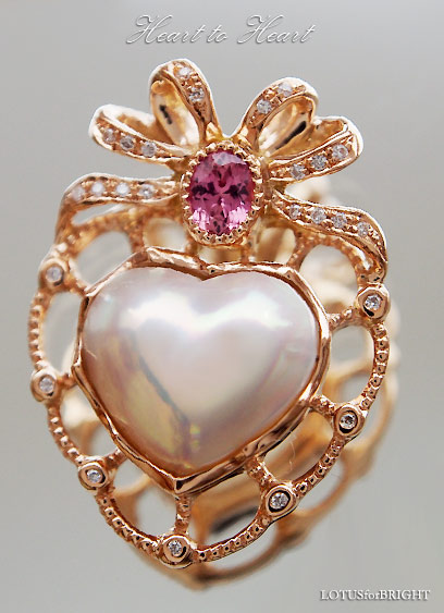 ハートマベパール　サファイアペンダントトップ