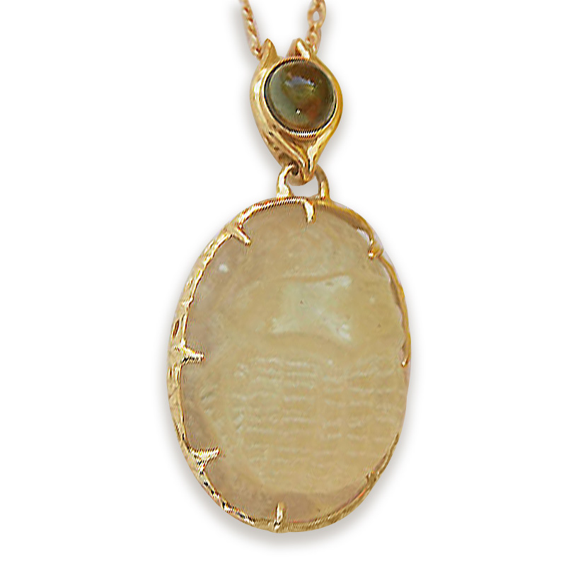 リビアングラス　ハトホルエジプシャンペンダント