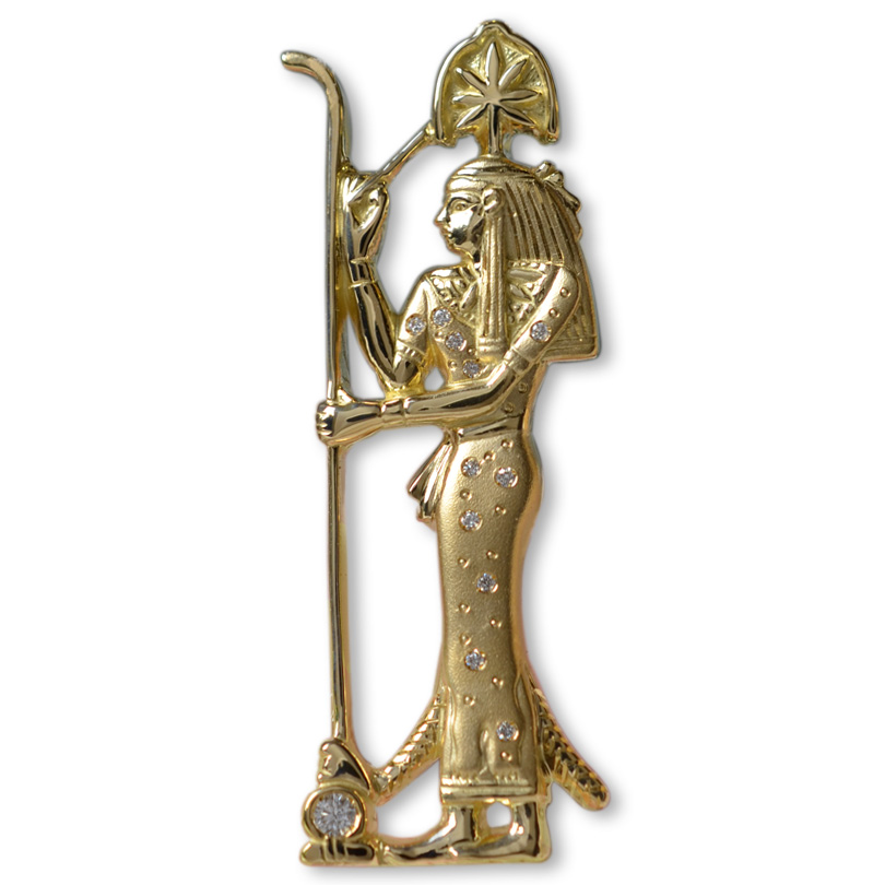 セシャト女神K18ダイヤモンドペンダント