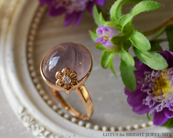 スターローズクォーツ K18 フラワーリング