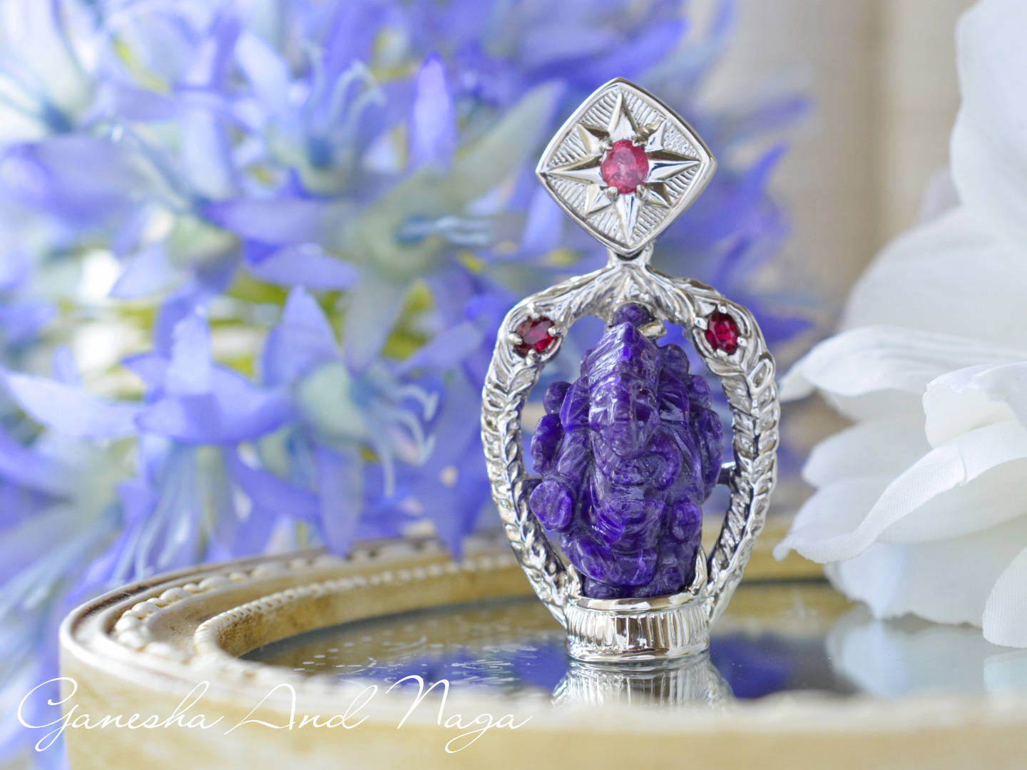 スギライトガネーシャナーガカービングスペシャルペンダント