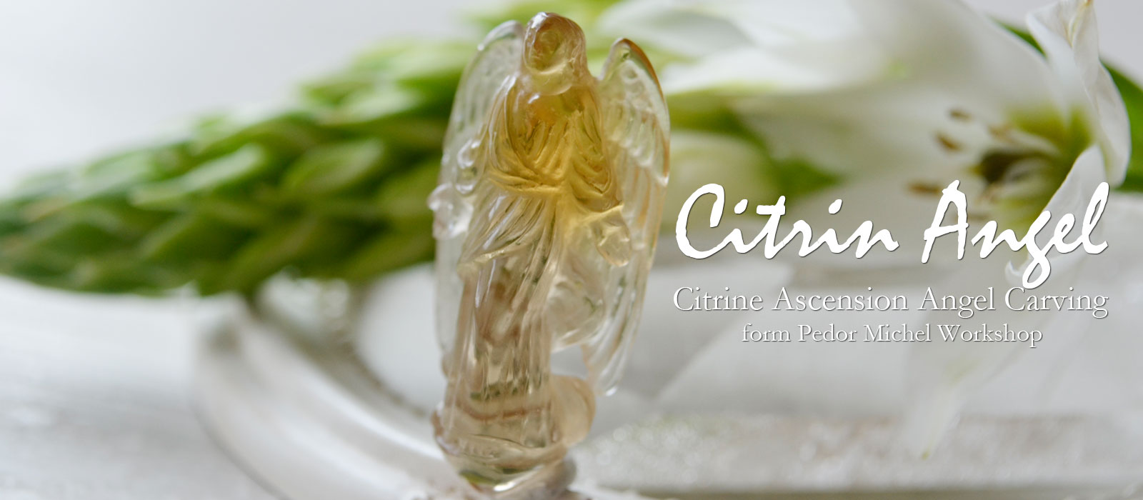 シトリンアセンションエンジェルカービング　ペドロミッシェル 13.85ct