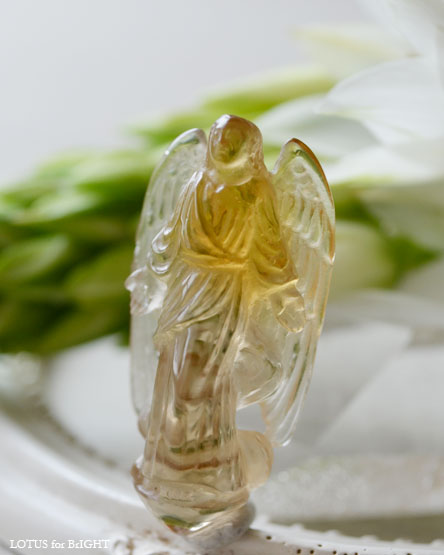 シトリンアセンションエンジェルカービング　ペドロミッシェル 13.85ct