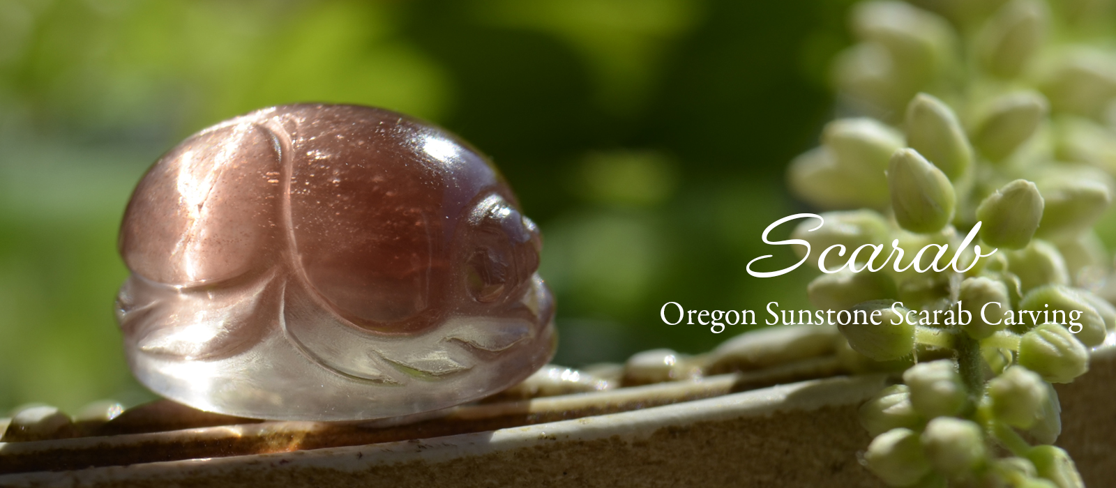 オレゴンサンストーン　スカラベカービング 7.97ct