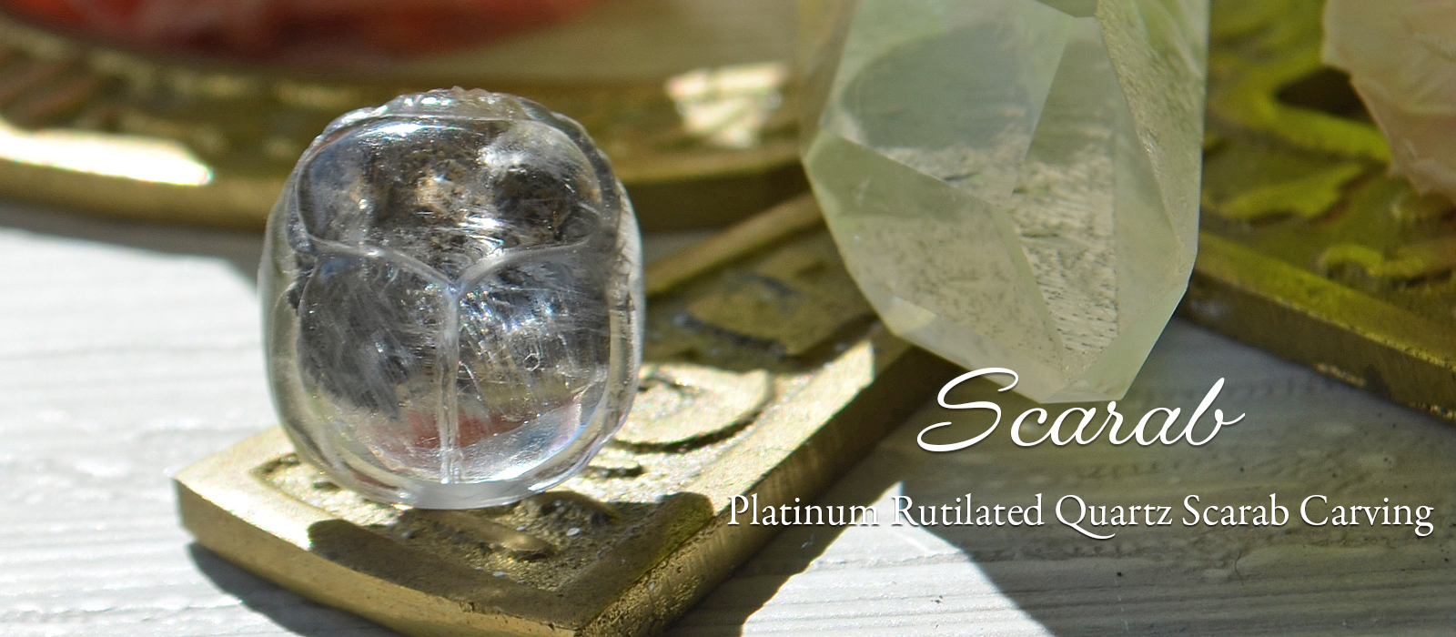 プラチナルチルクォーツスカラベカービング