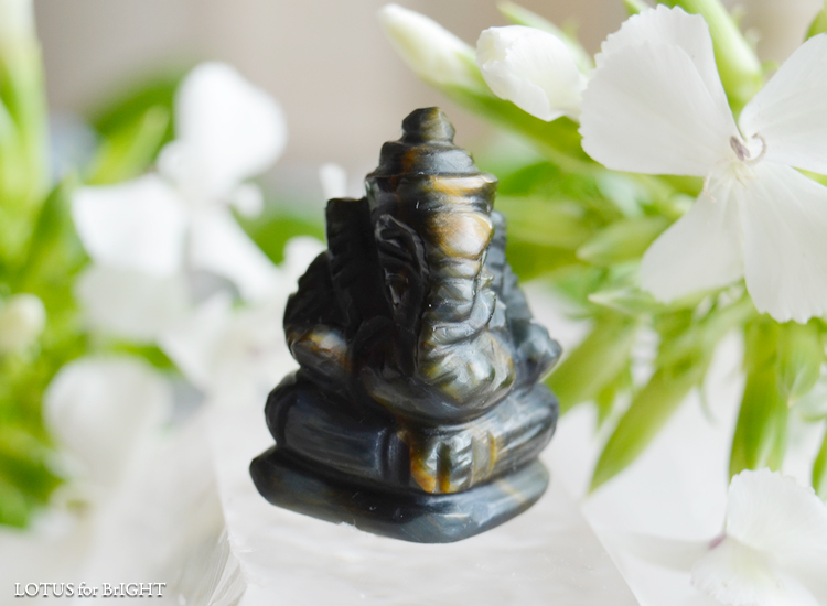 タイガーアイメタリックガネーシャカービング