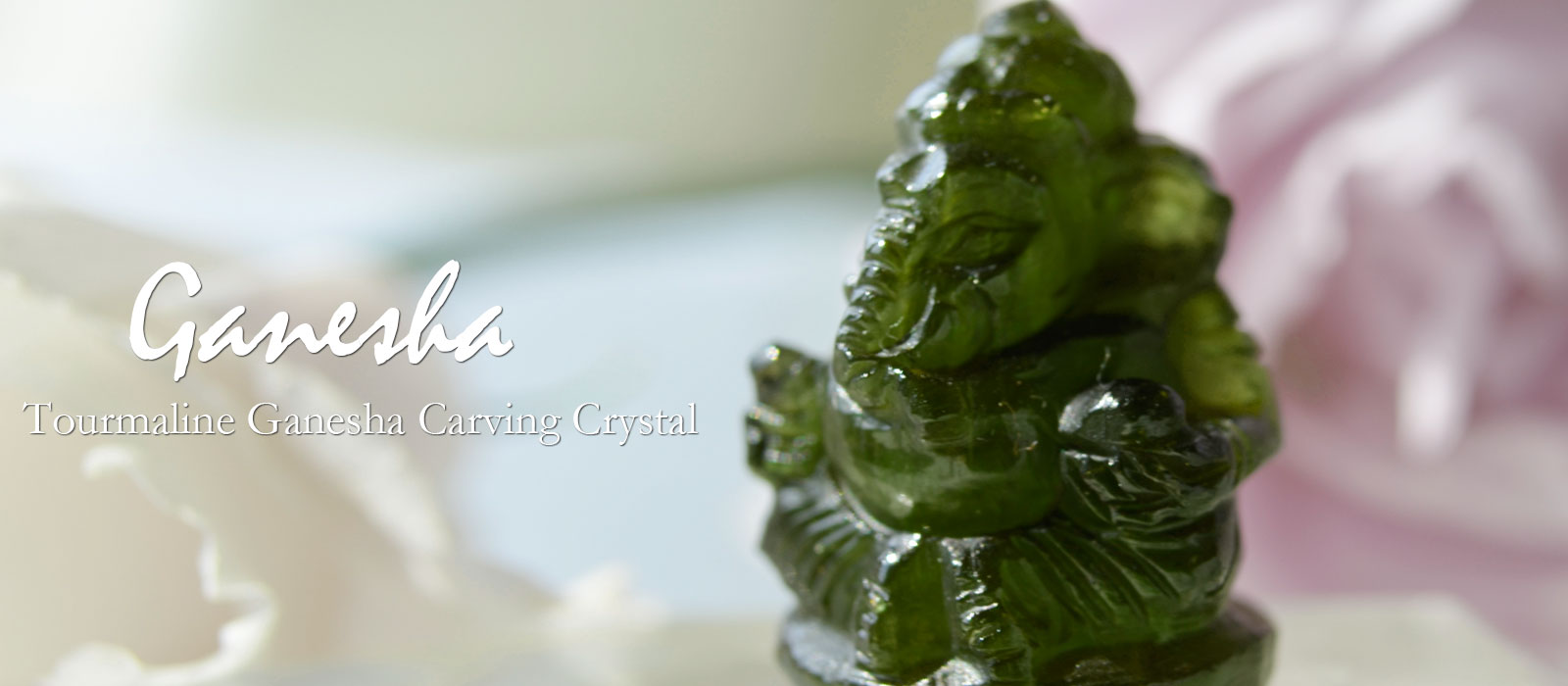 グリーントルマリンガネーシャカービング 25.50ct