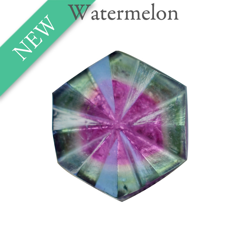ウォーターメロントルマリン スパイラルキャンディカービング