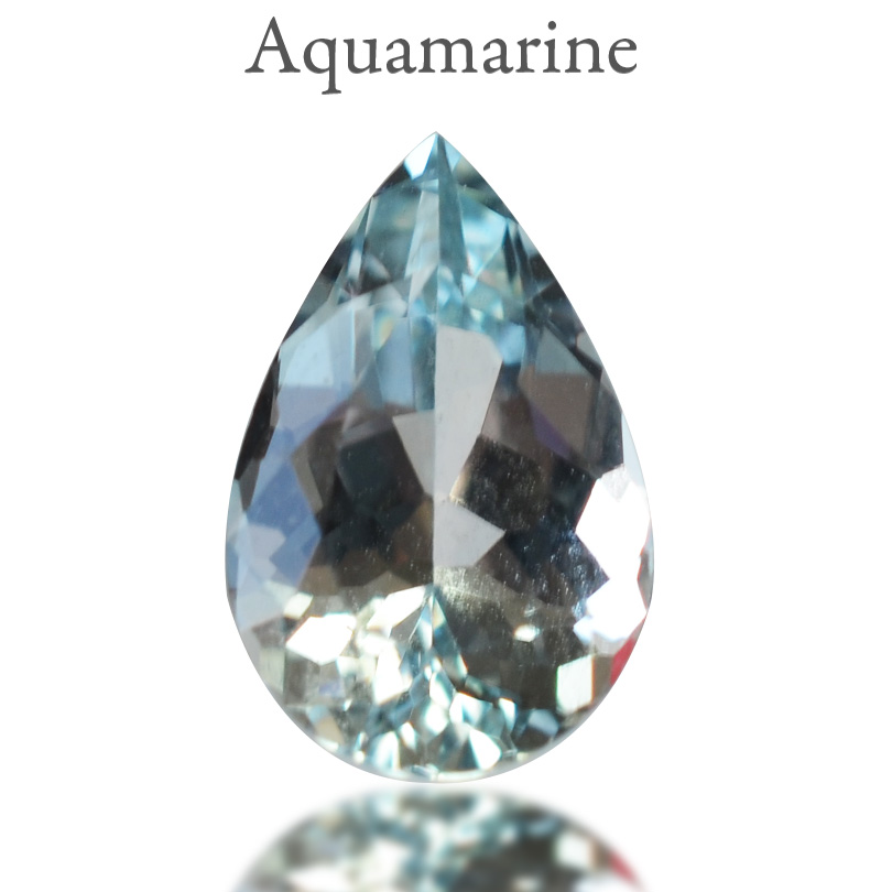 アクアマリンペアシェイプカット　1.075ct