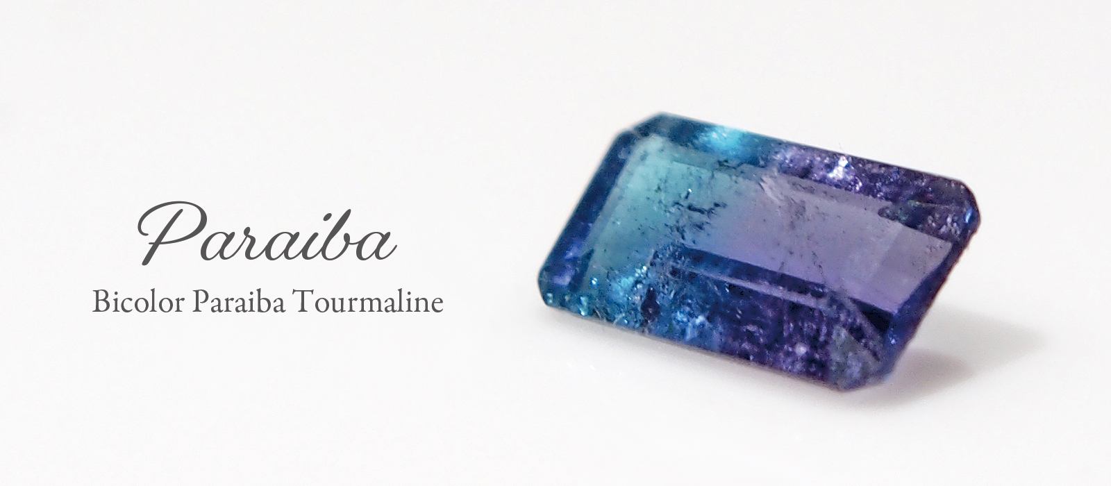 パライバトルマリンバイカラー　エメラルドカット0.21ct