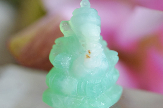 クリソプレーズガネーシャカービング10.25ct