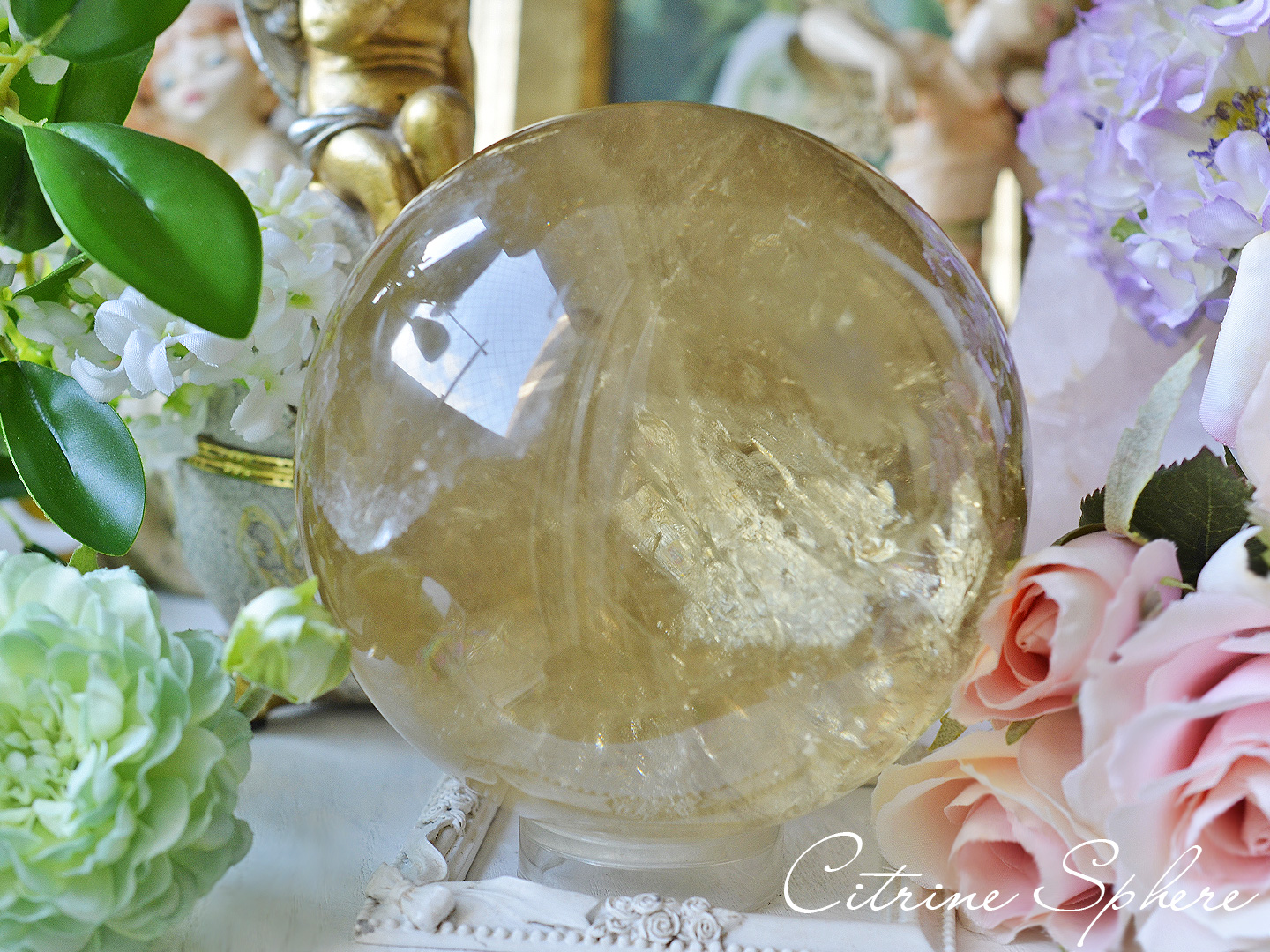 ナチュラルシトリンビッグスフィアブラジル産