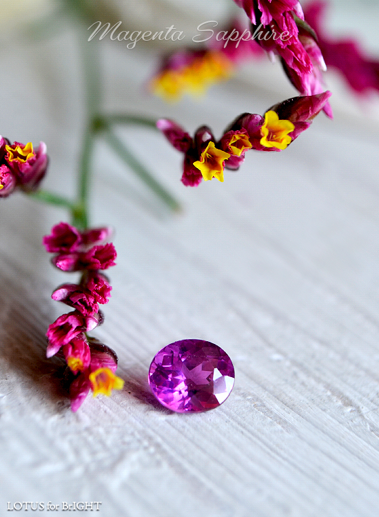 非加熱マゼンタサファイア0.85ctスリランカ産