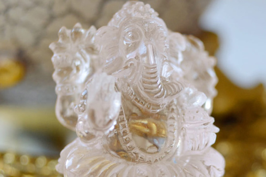 モルガナイトガネーシャ　３Ｄカービング 41.92ct