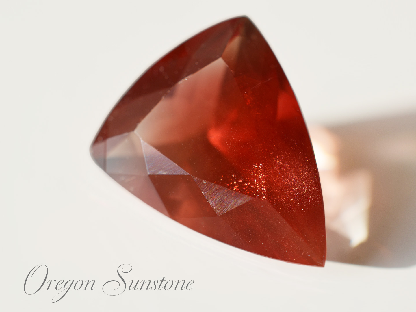 オレゴンサンストーンペアシェイプカット 4.45ctアメリカ産