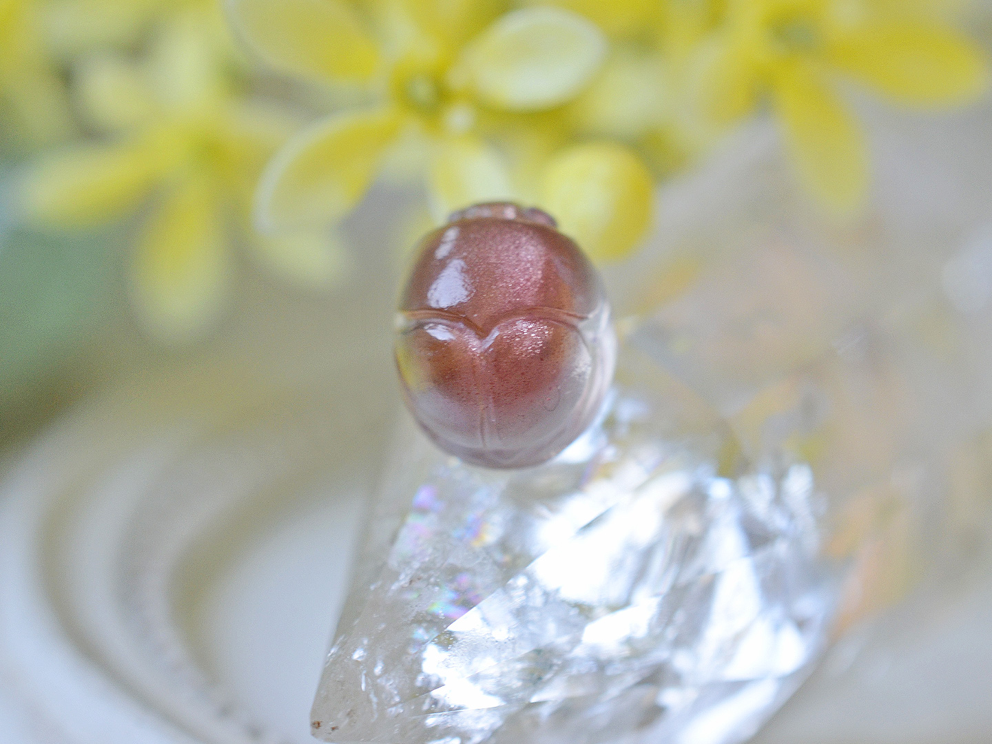 オレゴンサンストーン　スカラベカービング 4.90ct