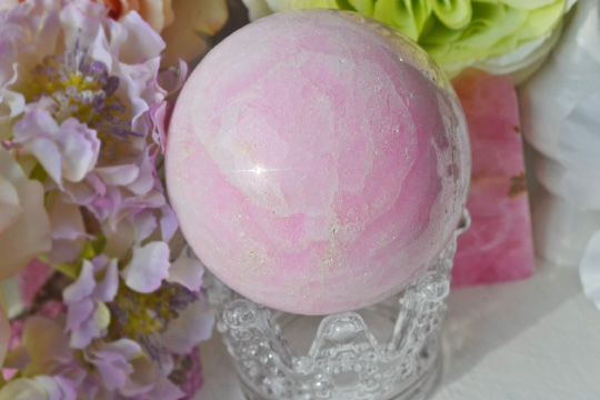 ピンクアラゴナイトスフィア