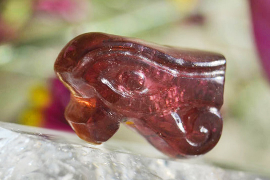 ピンクトルマリンウジャトの眼カービング5.97ct