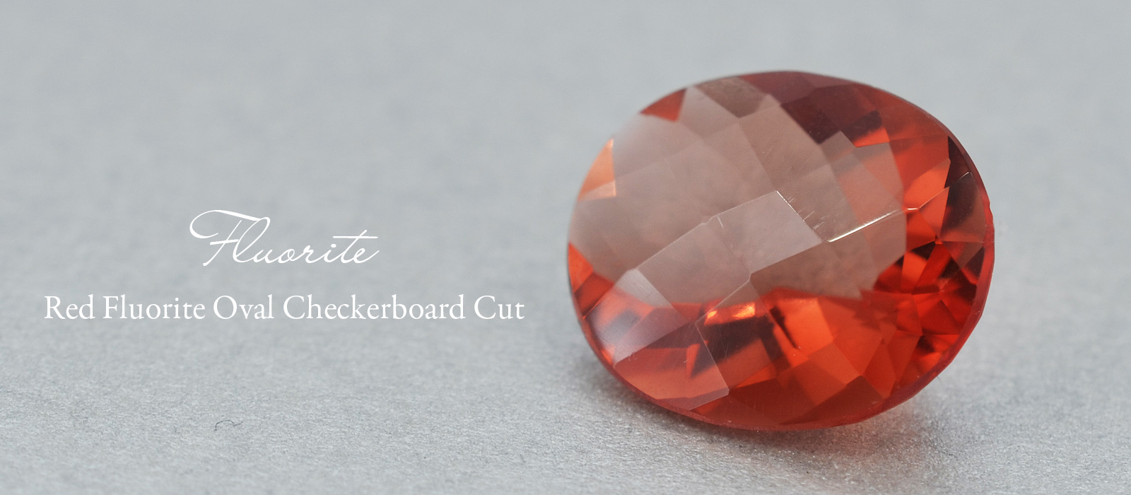 レッドフローライトオバールチェッカーボードカット6.34ct