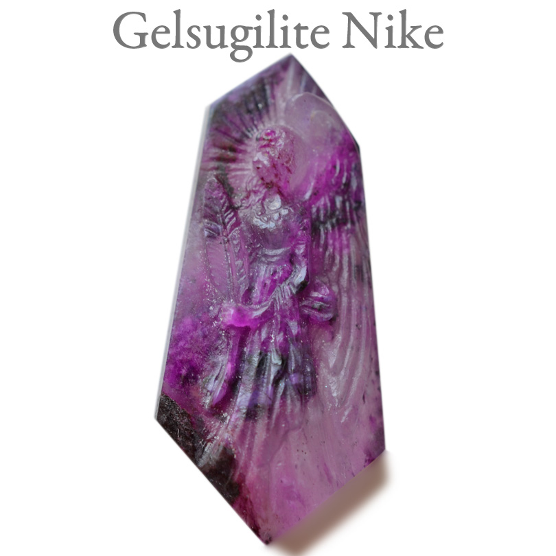 ジェルスギライトカービング　勝利の女神ニケカービング