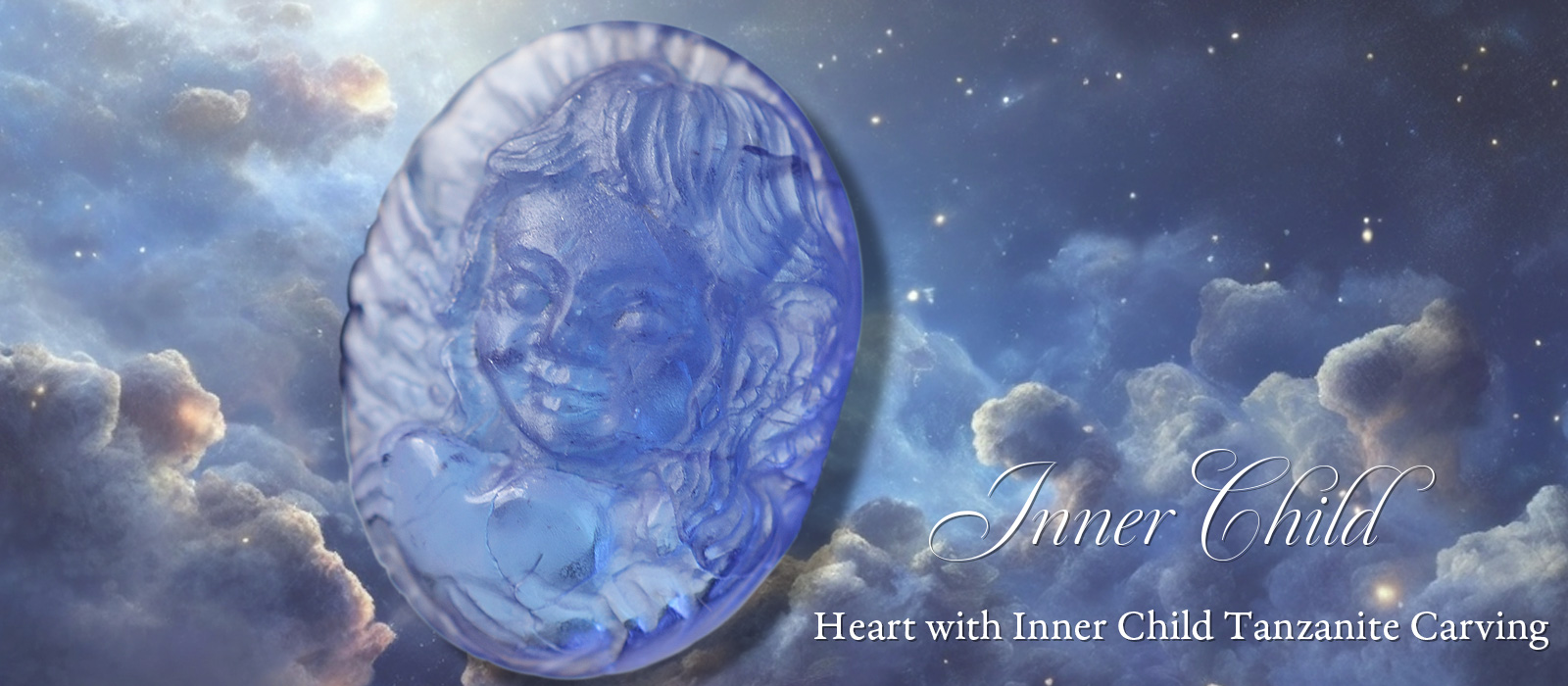 タンザナイトインナーチャイルドカービング 19.37ct