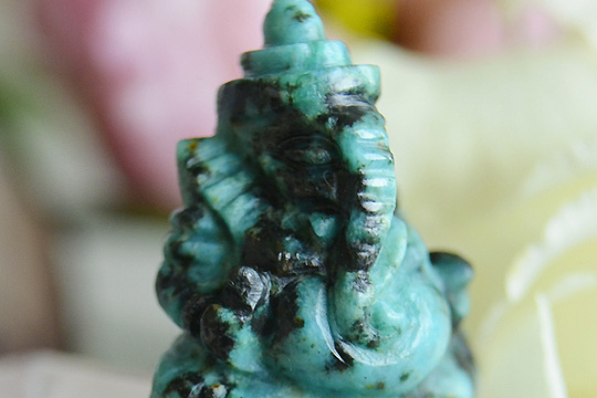 アフリカンターコイズガネーシャカービング