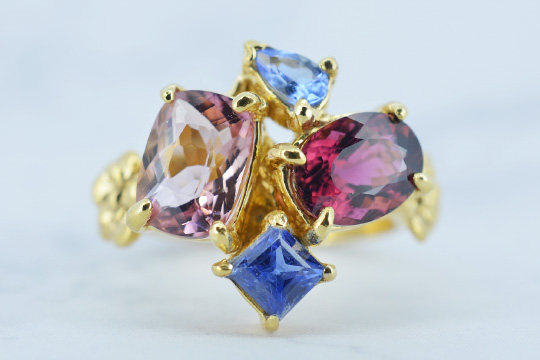 ピンクトルマリンブリリアントジェムストーンジュエリー