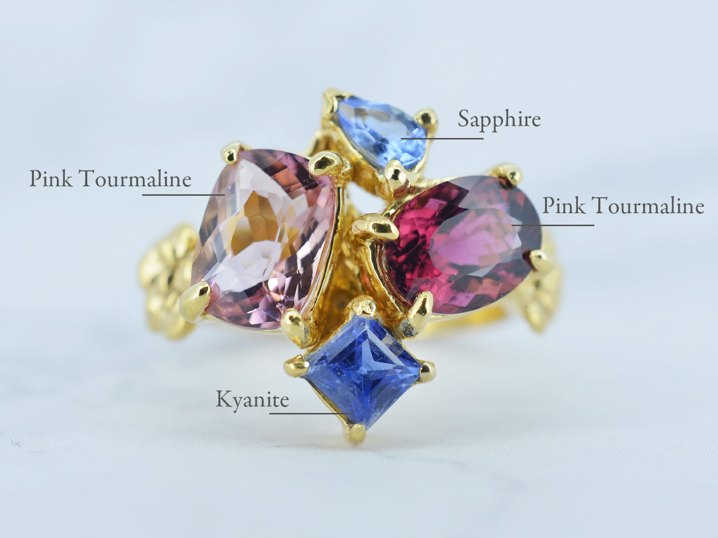 ピンクトルマリンブリリアントジェムストーンジュエリー