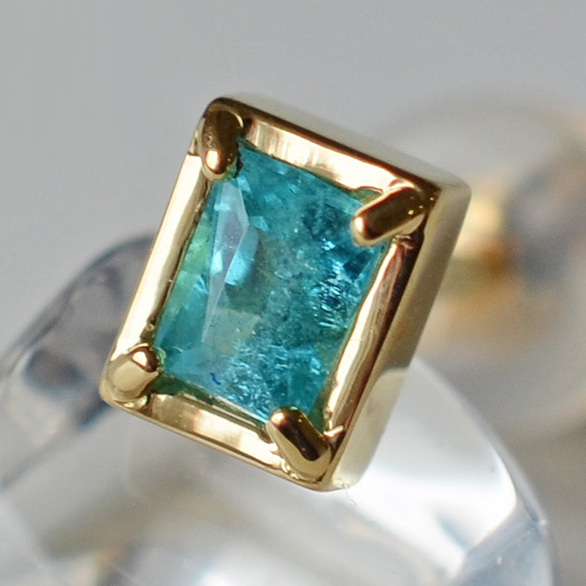 パライバトルマリンK18シングルピアス