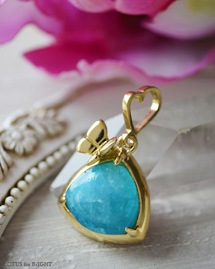 パライバトルマリンK18バタフライペンダント