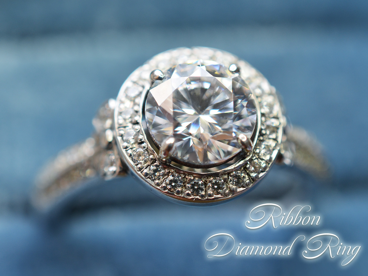 姫リボンダイヤモンドプラチナリング