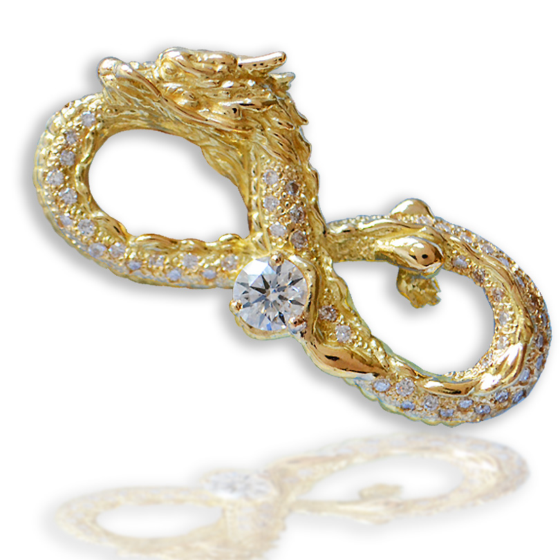 龍神インフィニティ無限大ダイヤモンドネックレス