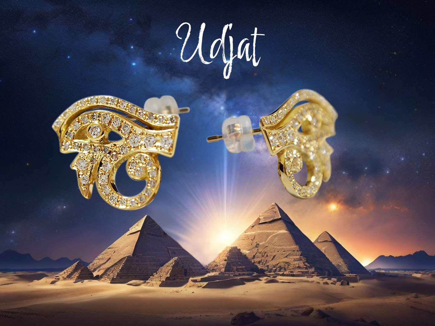 ウジャトK18ダイヤモンドピアスス