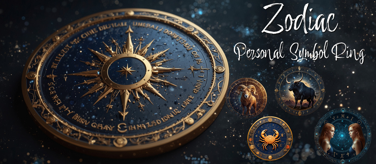 ゾディアック”Zodiac”黄道十二宮パーソナルシンボルリング