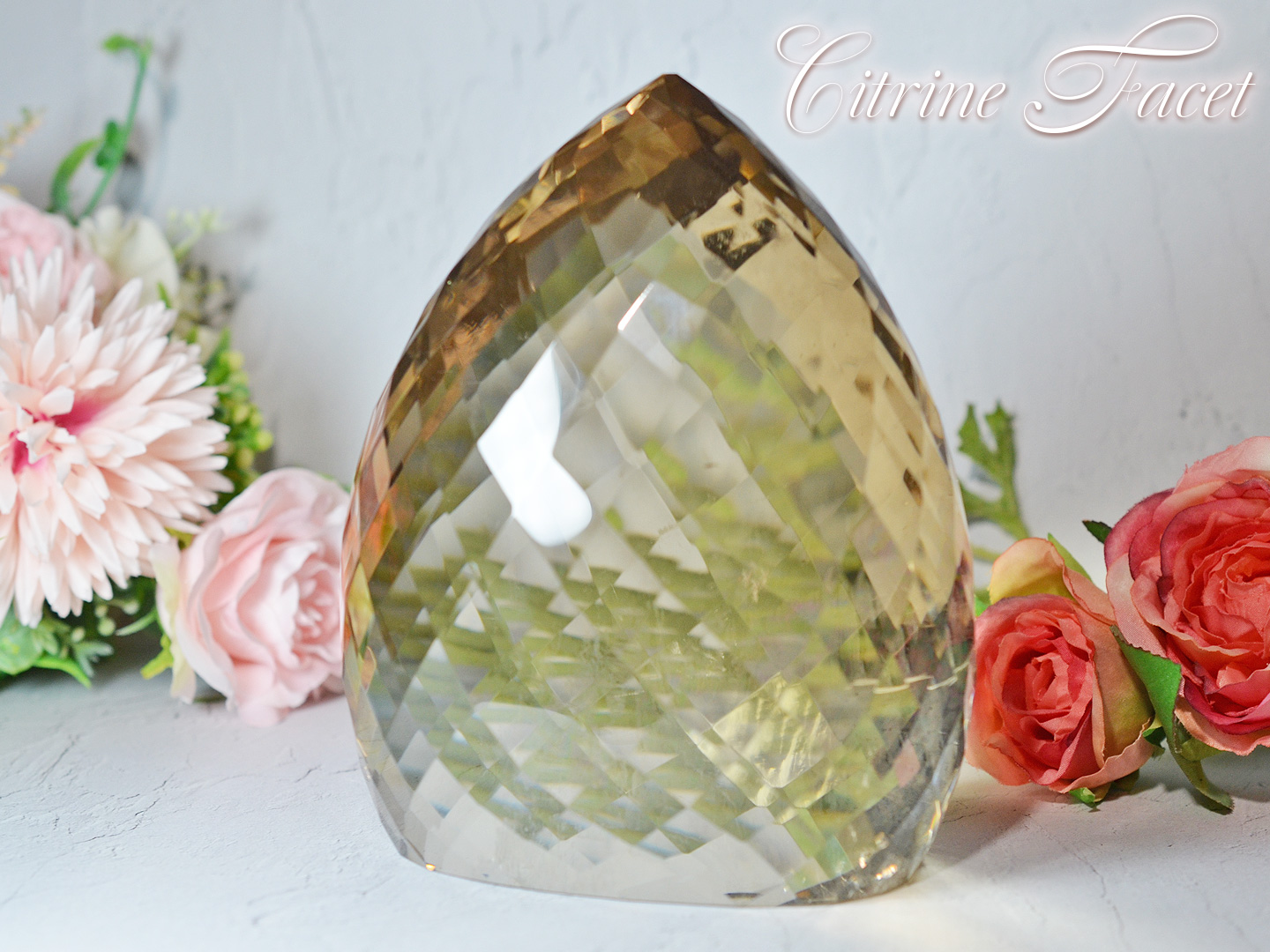 シトリンファセットカットオブジェ　2060g　ブラジル産