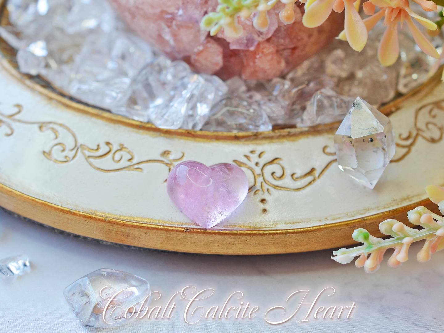 コバルトカルサイトハートカボション１ コンゴ