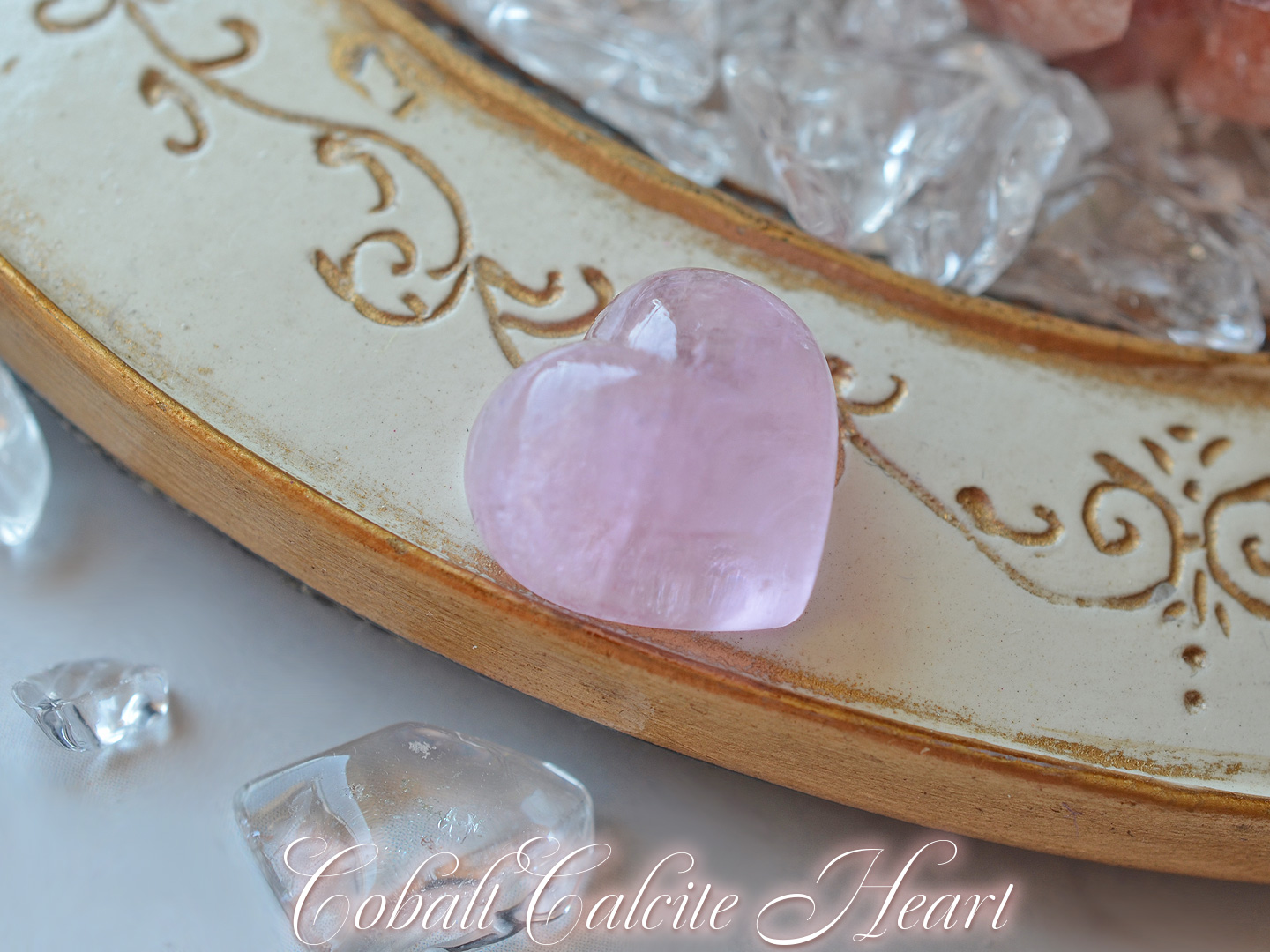 コバルトカルサイトハートカボション２　コンゴ