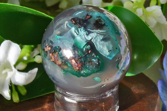 コッパークリソコラインカルセドニースフィア中