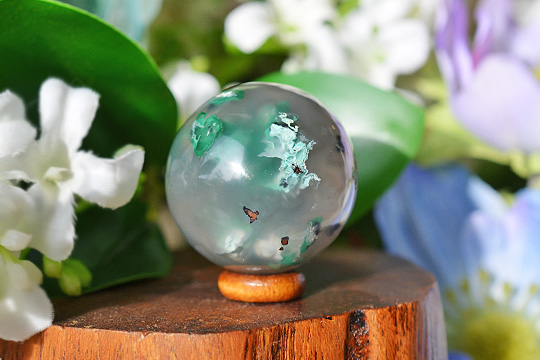 コッパークリソコラインカルセドニースフィア小