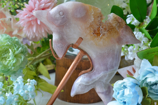 ピンクアメジスト　ドルフィンスタンド