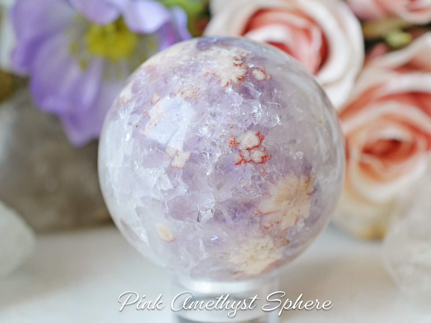 ピンクアメジストスフィア56mm