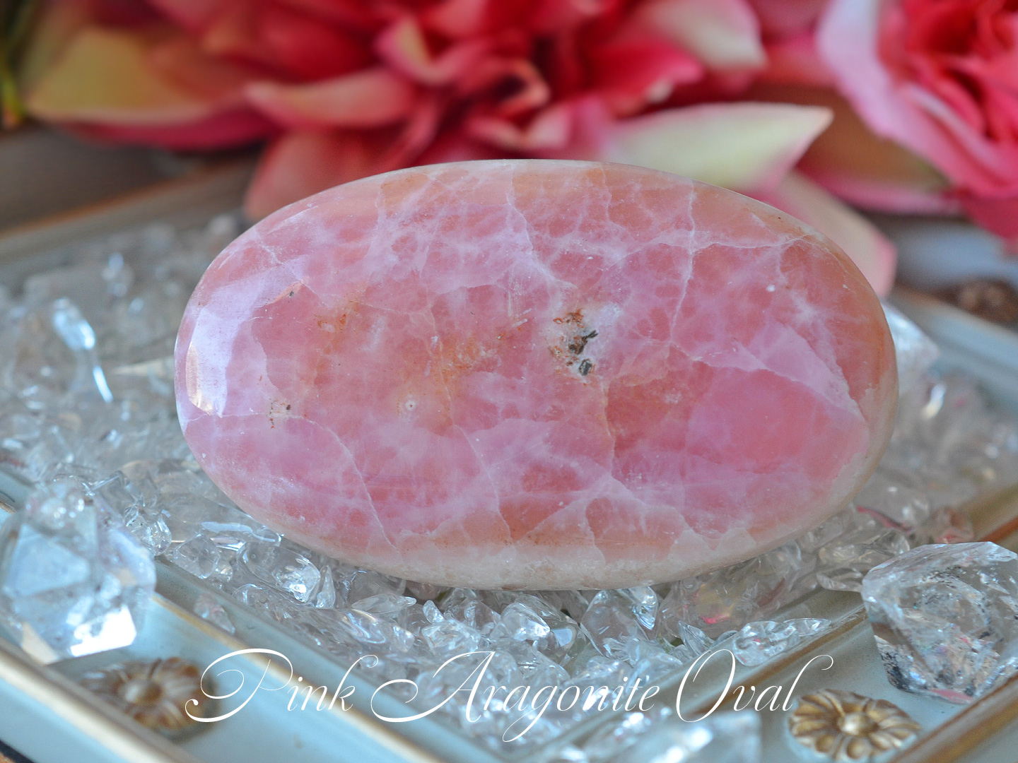 ピンクアラゴナイトオーバルポリッシュ